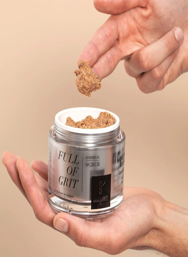 جودجاينز مقشر الجسم GoodJanes Full of Grit Oatmeal مع الشوفان والجوجوبا والتفاح وخلايا جذعية من ورد جبال الألب - مقشر نباتي لطيف ومرطب للجسم لبشرة ناعمة ومشرقة - Image 3